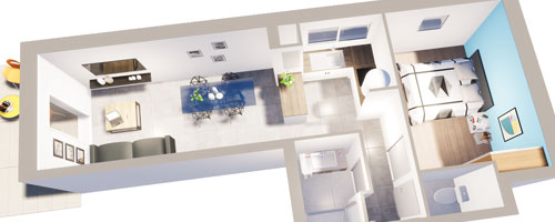Appartement complet en visite virtuelle 360°